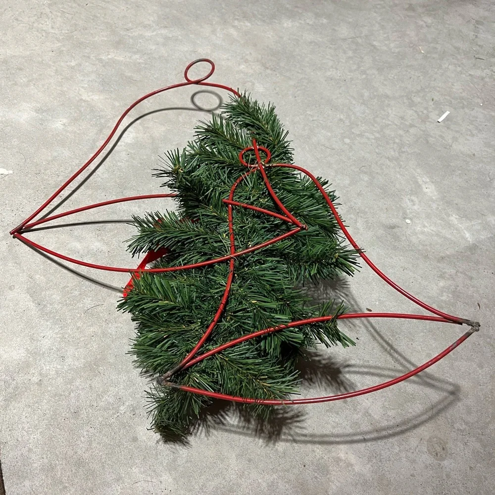 Holiday Bell Wreath with Red and Green Accents